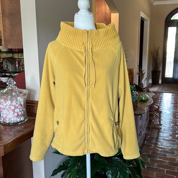 Lands' End Jackets & Blazers - Lands' End Ribbed cowl neck fleece Jacket szL